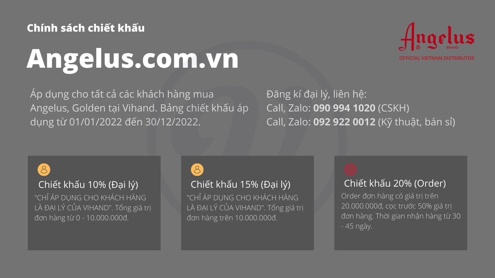 Chính Sách Chiết Khấu đại Lí Angelus